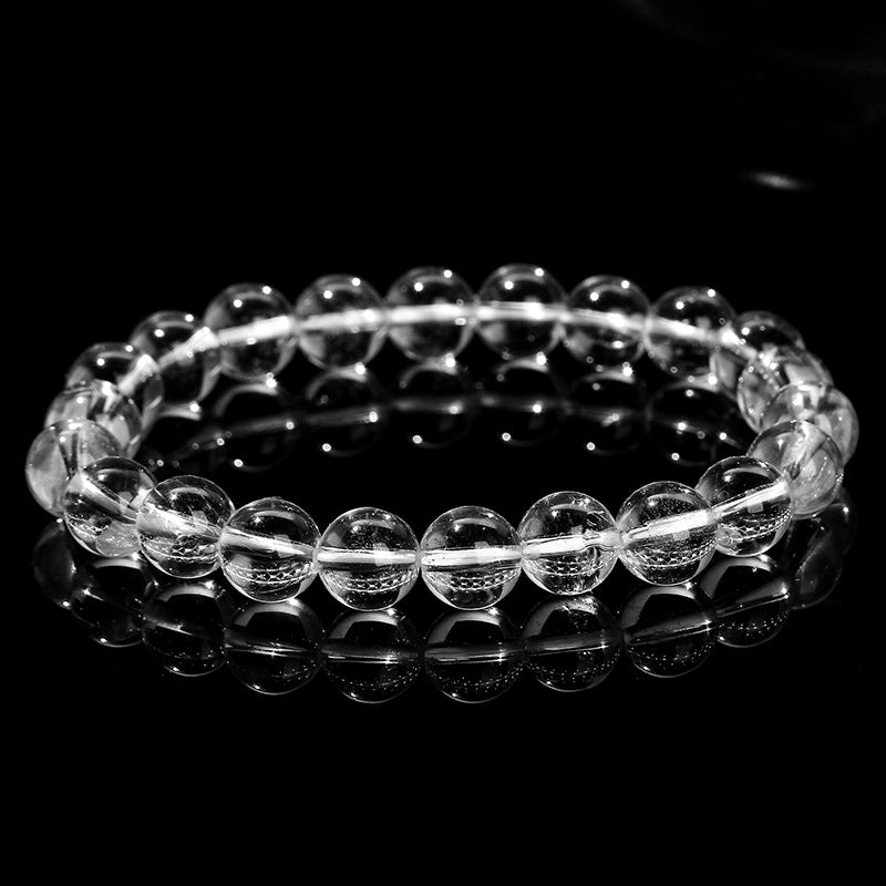 Tibet Himalayan white crystal clear Quartz Healing Bracelet in S 6.75 - 8 inch | Handmade Tibetan bracelet by Namtso Arte